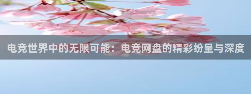 完美电竞平台官网网址：电竞世界中的无限可能：电竞网盘的精彩纷呈与深度